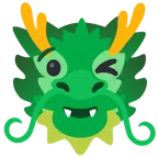 Drache + zwinkerndes Gesicht