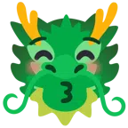 Drache + küssendes Gesicht mit geschlossenen Augen