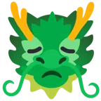Drache + enttäuschtes Gesicht