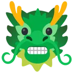 Drache + Grimassen schneidendes Gesicht