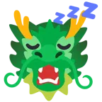 Drache + schlafendes Gesicht