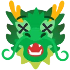 Drache + benommenes Gesicht