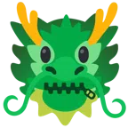 Drache + Gesicht mit Reißverschlussmund