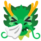 Drache + niesendes Gesicht