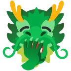 Drache + gähnendes Gesicht