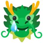 Drache + lachendes Gesicht mit Träne