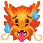 Drache + schwitzendes Gesicht
