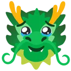 Drache + Gesicht, das Tränen zurückhält