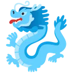 Drache + hellblaues Herz