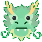 Drache + gestricheltes Gesicht