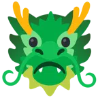 Drache + düsteres Gesicht