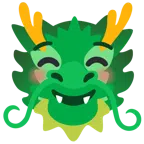 Drache + lächelndes Gesicht
