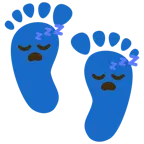 huellas de pies + cara durmiendo