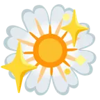 funkelndes Herz + gelbe Blüte