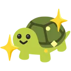 funkelndes Herz + Schildkröte