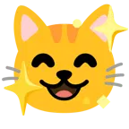 funkelndes Herz + Katzengesicht