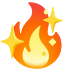 funkelndes Herz + Feuer