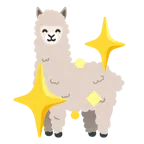 funkelndes Herz + Lama