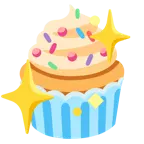 funkelndes Herz + Cupcake