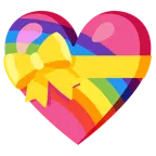 Herz mit Schleife + Regenbogen