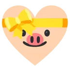 Herz mit Schleife + Schweinegesicht