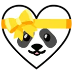 Herz mit Schleife + Panda