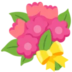 Herz mit Schleife + Blumenstrauß