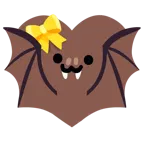 Herz mit Schleife + Fledermaus