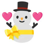 Herz mit Schleife + Schneemann ohne Schneeflocken