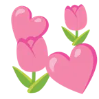 kreisende Herzen + Tulpe