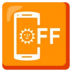 Mobiltelefon aus + Sonne mit Gesicht