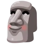 Moai + faccina con occhi sorridenti