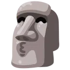 Moai + faccina che bacia con occhi sorridenti