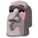 Moai + faccina che bacia con occhi chiusi