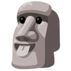 Moai + faccina che mostra la lingua