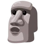 Moai + faccina imbronciata con bocca aperta