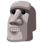 Moai + faccina con smorfia