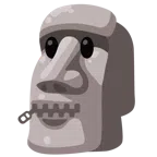 Moai + faccina con bocca con cerniera