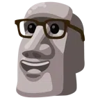 Moai + faccina nerd