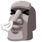 Moai + faccina che starnutisce