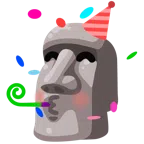 Moai + faccina che festeggia