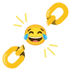 face with tears of joy + chains