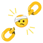 cara con la cabeza vendada + cadenas