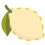 dotted line face + lemon