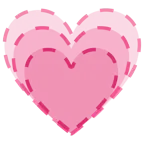 dotted line face + growing heart