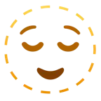dotted line face + relieved face