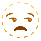 dotted line face + unamused face