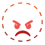 dotted line face + enraged face