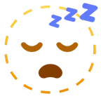 dotted line face + sleeping face