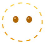 dotted line face + face without mouth